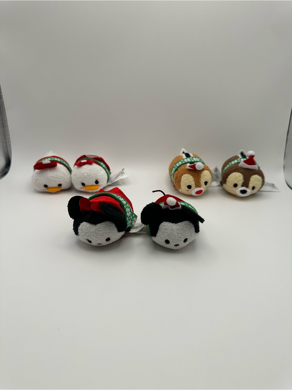 Disney Holiday Tsum Tsum Mini Plushes - Red, Green, White, Brown, Black